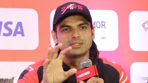 Neeraj Chopra Attends Press Meet in Bengaluru