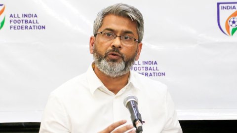 New Delhi: AIFF President Kalyan Choubey's Press Conference