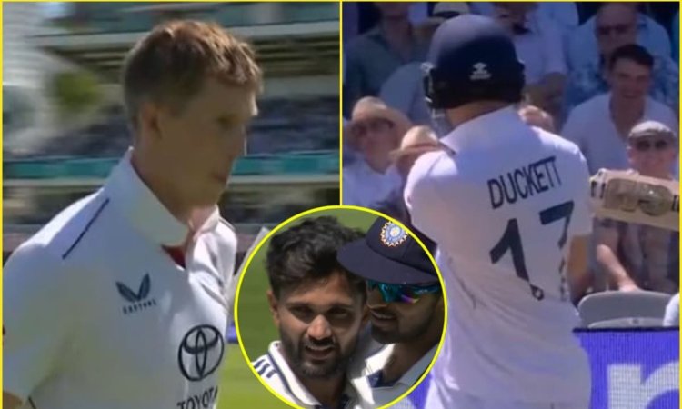 Watch -Nitish Kumar Reddy Gets Ben Duckett And Zak Crawley Wicket In Same Over ஒரே ஓவரில் இரண்டு விக்கெட்டுகளை வீழ்த்திய நிதிஷ் ரெட்டி - காணொளி