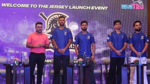 Parthiv Patel, Siddhant Sharma, Priyansh Arya unveil Outer Delhi Warriors DPL season 2 jersey