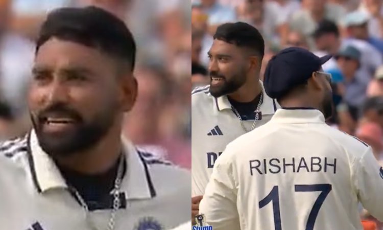 VIDEO: 'पहले मार रहा है फिर....'ऋषभ पंत ने लिए मोहम्मद सिराज के मज़े VIDEO: 'पहले मार रहा है फिर....'ऋषभ पंत ने लिए मोहम्मद सिराज के मज़े