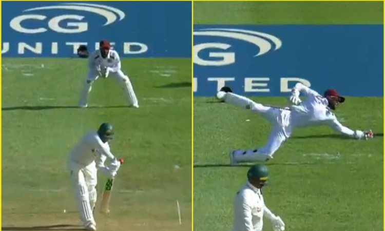 ये नहीं देखा तो कुछ नहीं देखा, Shai Hope ने एक हाथ से पकड़ा Usman Khawaja का महाबवाल कैच; देखें VIDE ये नहीं देखा तो कुछ नहीं देखा, Shai Hope ने एक हाथ से पकड़ा Usman Khawaja का महाबवाल कैच; देखें VIDE