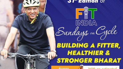 Sports Minister Dr. Mandaviya seeks full power to Fit India Sundays on Cycle