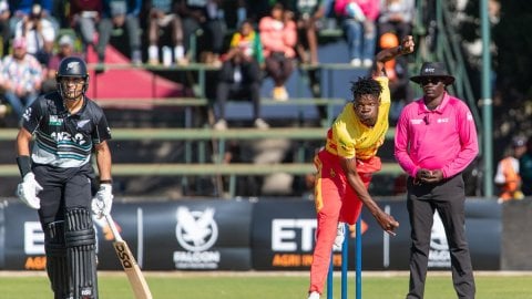 T20I Tri-Series: Conway’s unbeaten 59 powers NZ to 8-wicket win vs Zimbabwe (Credit: Zimbabwe Cricke