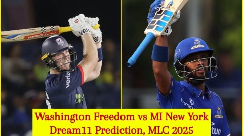 WAS vs NY: Dream11 Prediction, Washington Freedom vs MY New York Dream11 Team MLC 2025 Match No 29 எம்எல்சி 2025: வாஷிங்டன் ஃப்ரீடம் vs எம்ஐ நியூயார்க்- ஃபேண்டஸி லெவன் டிப்ஸ் & உத்தேச லெவன்!