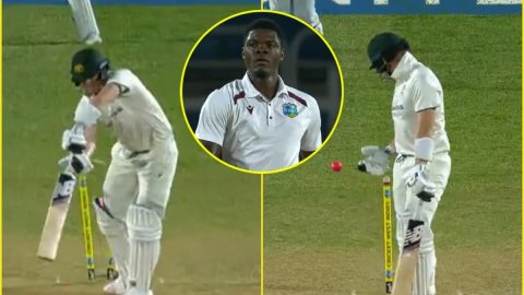 Alzarri Joseph Bowled Steve Smith In Wi Vs Aus 3rd Test - Watch ஸ்டீவ் ஸ்மித்தை க்ளீன் போல்டாக்கிய அல்ஸாரி ஜோசப் - காணொளி
