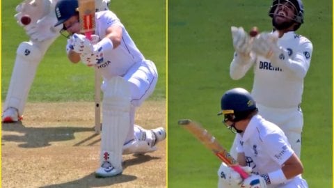 Watch - Dhruv Jurel Grab A Stunner To Dismiss Ollie Pope In Lords Test விக்கெட் கீப்பிங் திறமையால் ரசிகர்களின் கவனத்தை ஈர்த்த துருவ் ஜுரெல் - காணொளி