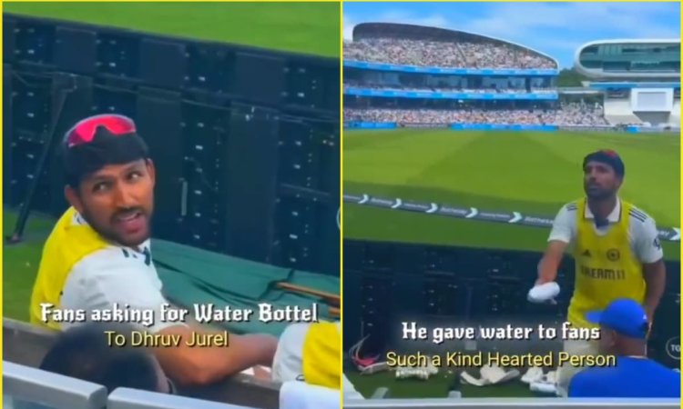 Dhruv Jurel ने जीता दिल, Lord's टेस्ट में फौजी के बेटे ने प्यासे फैन को पिलाया पानी; देखें VIDEO