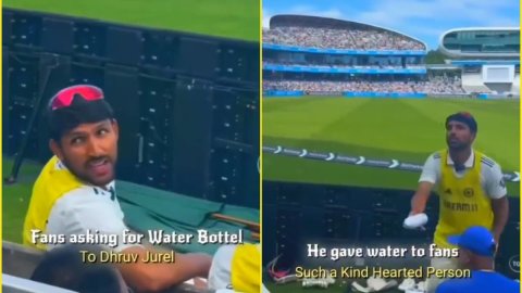 Dhruv Jurel ने जीता दिल, Lord's टेस्ट में फौजी के बेटे ने प्यासे फैन को पिलाया पानी; देखें VIDEO