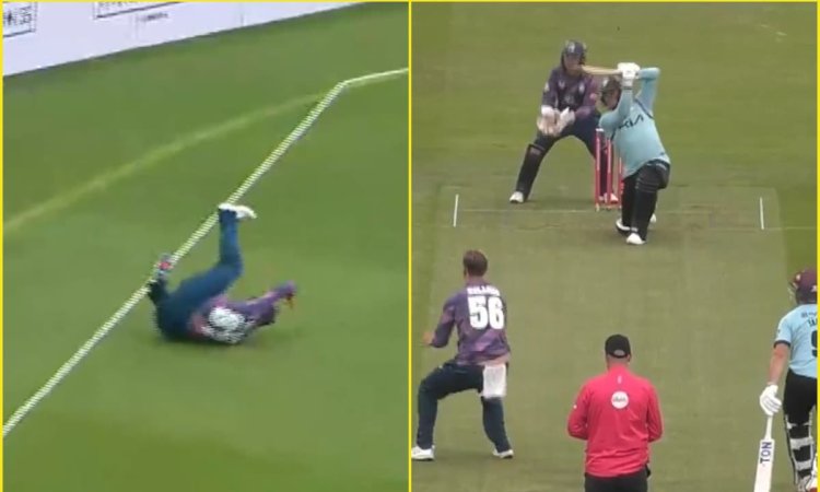 Kane Williamson ने तोड़ा Jason Roy का दिल, छक्के को किया कैच में तब्दील; देखें VIDEO Kane Williamson ने तोड़ा Jason Roy का दिल, छक्के को किया कैच में तब्दील; देखें VIDEO