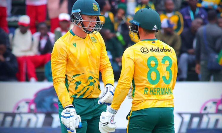 T20I Tri Series 2025: South Africa breeze past Zimbabwe with a clinical display in Harare முத்தரப்பு டி20 தொடர்: ஜிம்பாப்வேவை வீழ்த்தியது தென் ஆப்பிரிக்கா!