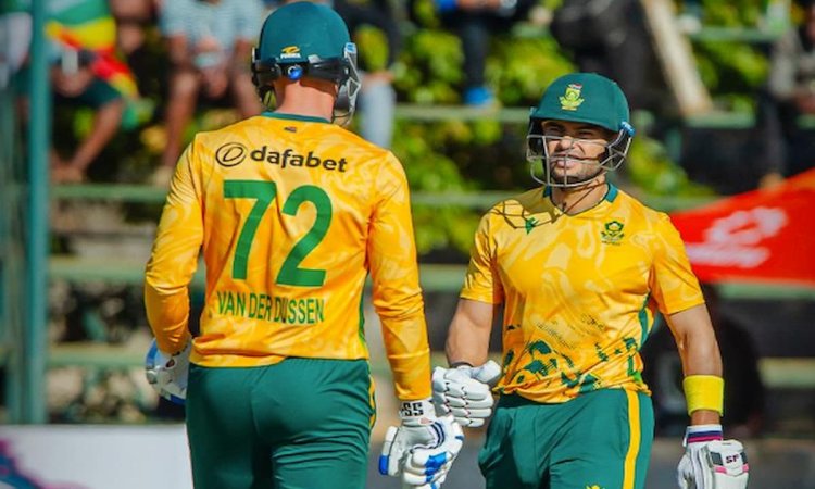 T20I Tri Series 2025: South Africa beat Zimbabwe by 5 wickets முத்தரப்பு டி20 தொடர்: டெவால்ட் பிரீவிஸ் அதிரடியில் தென் ஆப்பிரிக்கா அபார வெற்றி!