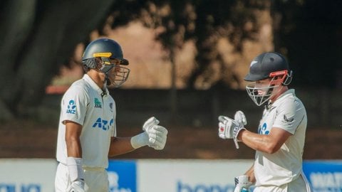 2nd Test: Ravindra, Conway and Nicholls centuries help New Zealand pile misery on listless Zimbabwe