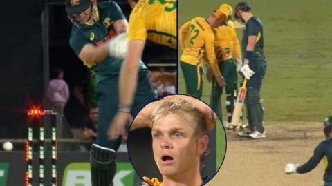 किस्मत हो तो ऐसी! वेल हवा में उठी और फिर लौटकर स्टंप पर टिक गई, साउथ अफ्रीका के खिलाड़ी भी रह गए हैर