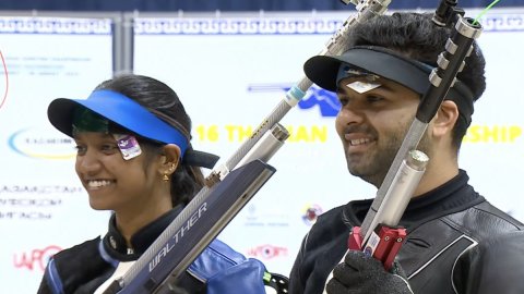 Asian Shooting C'ship: India win two mixed team gold medals in air rifle, extend lead at the top