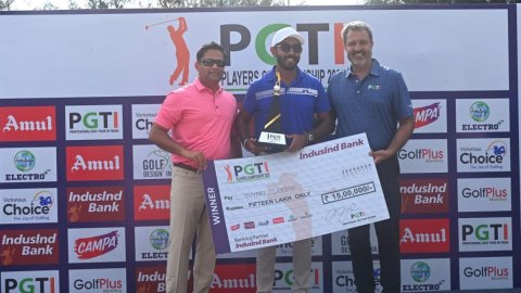 Golf: Yuvraj Sandhu prevails over Udayan Mane in marathon playoff for back-to-back wins