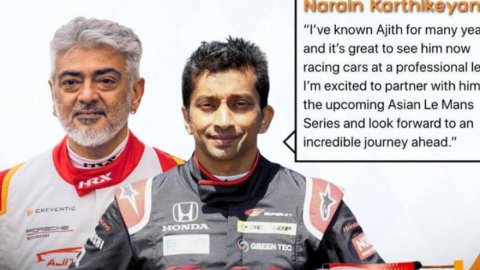 Racing alongside Narain Karthikeyan is an honour, says Ajith Kumar (photo credit: PR)