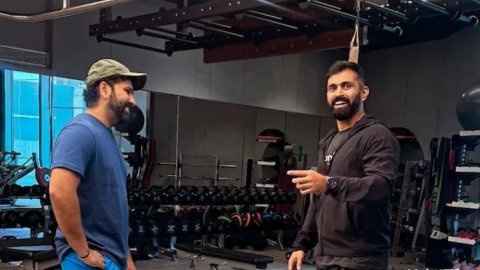 वनडे रिटायरमेंट की खबरों के बीच अभिषेक नायर से मिले रोहित शर्मा, जिम में पसीना बहाना किया शुरू