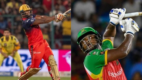 WATCH: CPL में मचाई RCB के प्लेयर ने जमकर तबाही, 1 बॉल पर बना दिए 22 रन