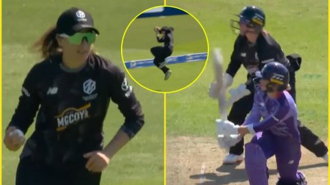 ये कैच नहीं करिश्मा है! Fi Morris ने पकड़ा The Hundred के इतिहास का बेस्ट कैच; देखें VIDEO