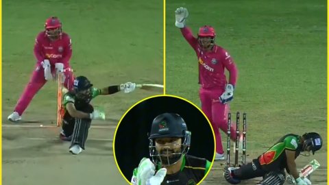 Mohammad Rizwan की अपने CPL डेब्यू में हुई फजीहत, स्पिनर की सीधी बॉल पर हो गए Bowled; देखें VIDEO