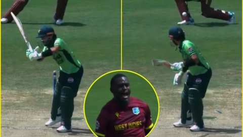 Mohammed Rizwan के दिमाग की बत्ती हुई गुल, Jayden Seales को विकेट गिफ्ट करके Golden Duck पर हुए OUT;