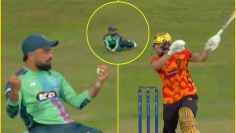 Joe Clarke के काल बने Rashid Khan, डाइव करके पकड़ा भयंकर बवाल कैच; देखें VIDEO