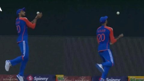 VIDEO: बांग्लादेश के इस बल्लेबाज के चार कैच टपकाने के बाद अक्षर ने आखिकार बाउंड्री लाइन पर लपक लिया 