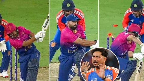 Kuldeep Yadav का जादू, एक ओवर में तीन विकेट लेकर हिलाई यूएई की बैटिंग; देखिए VIDEO