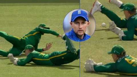 Ryan Rickelton का कमाल!  दूसरी बार में लपका गजब का कैच, जो रूट को इस तरह किया चलता; VIDEO