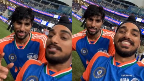 VIDEO: अर्शदीप ने ले लिए तिलक वर्मा के मज़े, वायरल मीम को किया रिक्रिएट