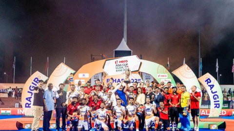 Hockey India announces Rs 3 lakh each to players on winning Men's Asia Cup (Credit: Hockey India)