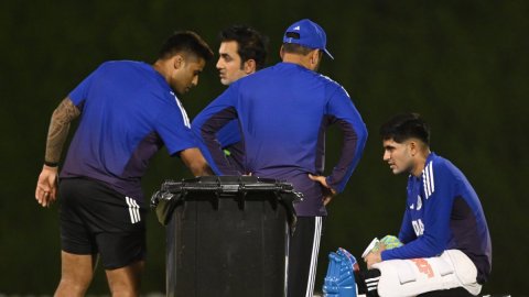 Dubai: Team India practice session ahead of the Asia Cup 2025 match against Pakistan
