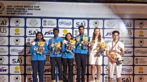 Jr World Cup Shooting: India claim air rifle mixed team gold and silver as Croatia, Czechia win trap