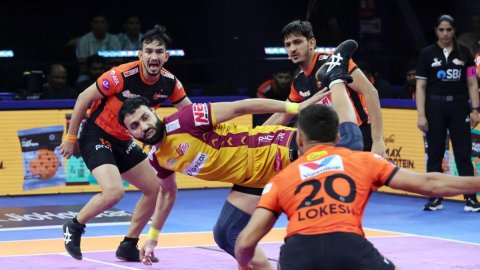 PKL 12: Rampaging Bharat Hooda and Telugu Titans crush U Mumba