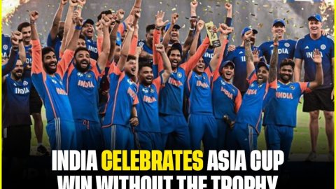 Team India ने बिना ट्रॉफी के ही मनाया Asia Cup जीत का जश्न, क्रिकेट के 148 साल के इतिहास में पहली बा