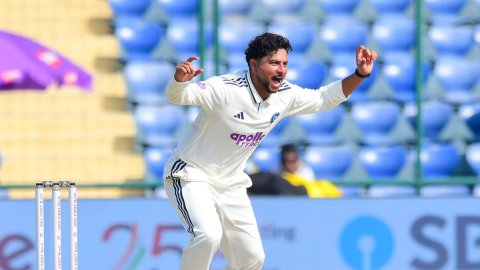New Delhi: Third Day of IND vs WI 2nd Test Match 2nd Test: Kuldeep has element of danger compared to finger spinners, says ten Doeschate