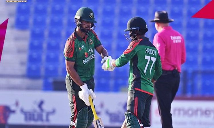 मेहदी हसन मीराज और तौहीद हृदोय की साझेदारी से बांग्लादेश ने अफगानिस्तान के सामने रखा 222 रन का लक्ष्य