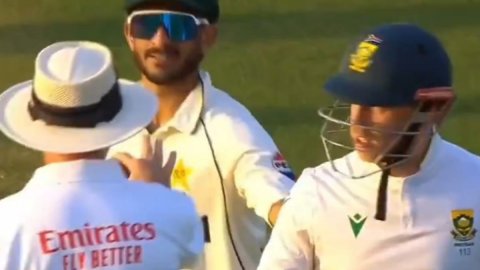 PAK vs SA: अंपायर के आउट देने पर भड़के साउथ अफ्रीकी बल्लेबाज़, पाक खिलाड़ियों से हुई तीखी बहस; देखें
