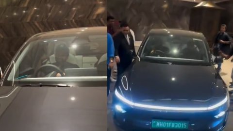 VIDEO: रोहित शर्मा ने खरीदी टेस्ला की नई इलेक्ट्रिक कार, फैंस ने सेल्फी के लिए घेरा