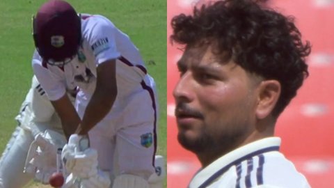 OMG! कुलदीप यादव की इस बॉल को नहीं देखा तो क्या देखा, खड़े के खड़े रह गए रोस्टन चेज़