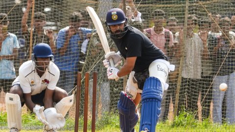 Rohit Sharma hits the nets in Mumbai ahead of Australia ODI tour