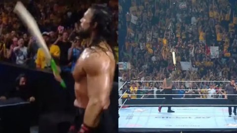 VIDEO: WWE रिंग में बैट लेकर पहुंचे रोमन रेंस; कमेंटेटर ने भी लिया स्टीव स्मिथ और रिकी पोंटिंग का ना
