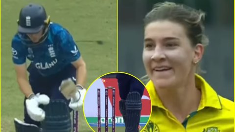 Amy Jones की बत्ती हुई गुल, Annabel Sutherland ने रफ्तार से धमाल मचाकर उड़ाए डंडे; देखें VIDEO Amy Jones की बत्ती हुई गुल, Annabel Sutherland ने रफ्तार से धमाल मचाकर उड़ाए डंडे; देखें VIDEO