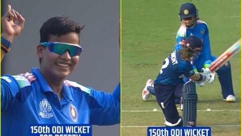 VIDEO: क्या आपने देखा Deepti Sharma का 150वां ODI विकेट? Tammy Beaumont के तो उड़ गए थे तोते VIDEO: क्या आपने देखा Deepti Sharma का 150वां ODI विकेट? Tammy Beaumont के तो उड़ गए थे तोते