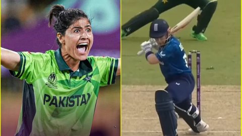 Tammy Beaumont ने खुद के पैर पर मारी कुल्हाड़ी, Diana Baig को ऐसे गिफ्ट किया विकेट; देखें VIDEO