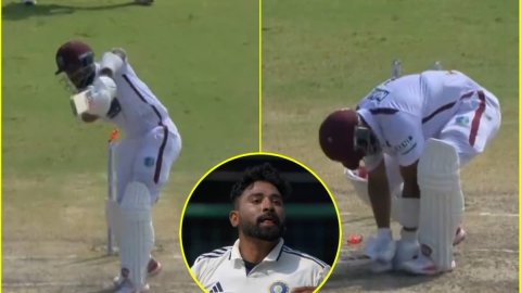 Mohammed Siraj ने रफ्तार से मचाया धमाल, बुलेट बॉल से उड़ाए Shai Hope के डंडे; देखें VIDEO