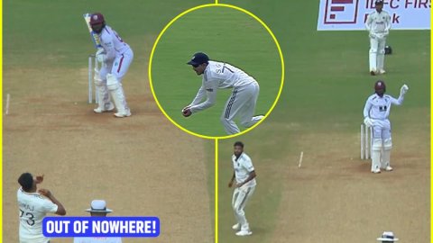 LIVE Match में हो गया गज़ब! Jomel Warrican ने हवा में बैट उड़ाकर Team India को दे दिया Wicket; देखें