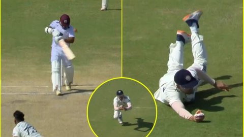 चीते से भी तेज दौड़े Shubman Gill, बाज के अंदाज़ में लपका Tagenarine Chanderpaul का कैच; देखें VIDEO