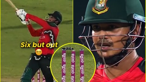 Taskin Ahmed के साथ हुआ UNO Reverse... किस्मत से मिला धोखा और छक्का मारकर भी हो गए OUT; देखें VIDEO Taskin Ahmed के साथ हुआ UNO Reverse... किस्मत से मिला धोखा और छक्का मारकर भी हो गए OUT; देखें VIDEO